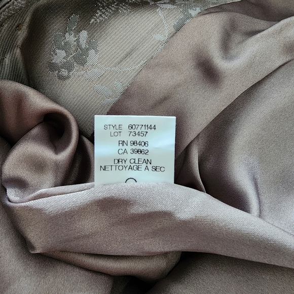 Theory Jacket Women's XS Tan Floral Brocade Button Front Wool Blend - Picture 7 of 7